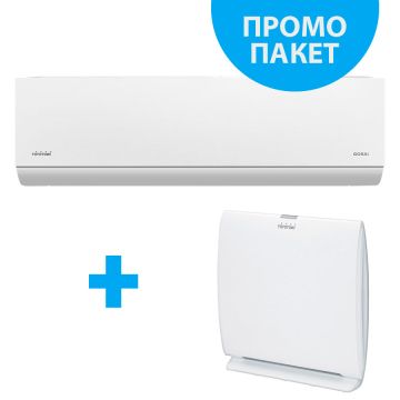 Промо пакет: Инверторен климатик TOYOTOMI Gosai Whisper White GTN/GTG-12CMW + Преносим пречиствател на въздух TOYOTOMI AC-20