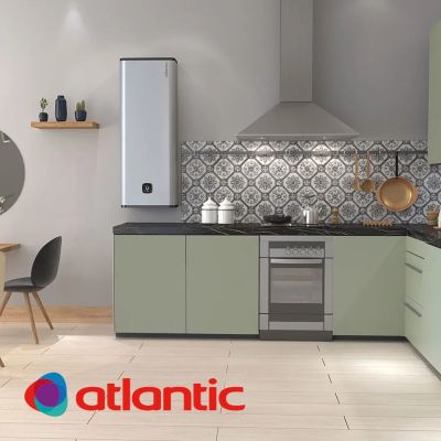 Електрически бойлер Atlantic Vertigo Steatite Wi-Fi 100 Silver, 80 литра