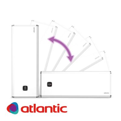 Електрически бойлер Atlantic Vertigo Steatite Wi-Fi 80 Silver, 65 литра